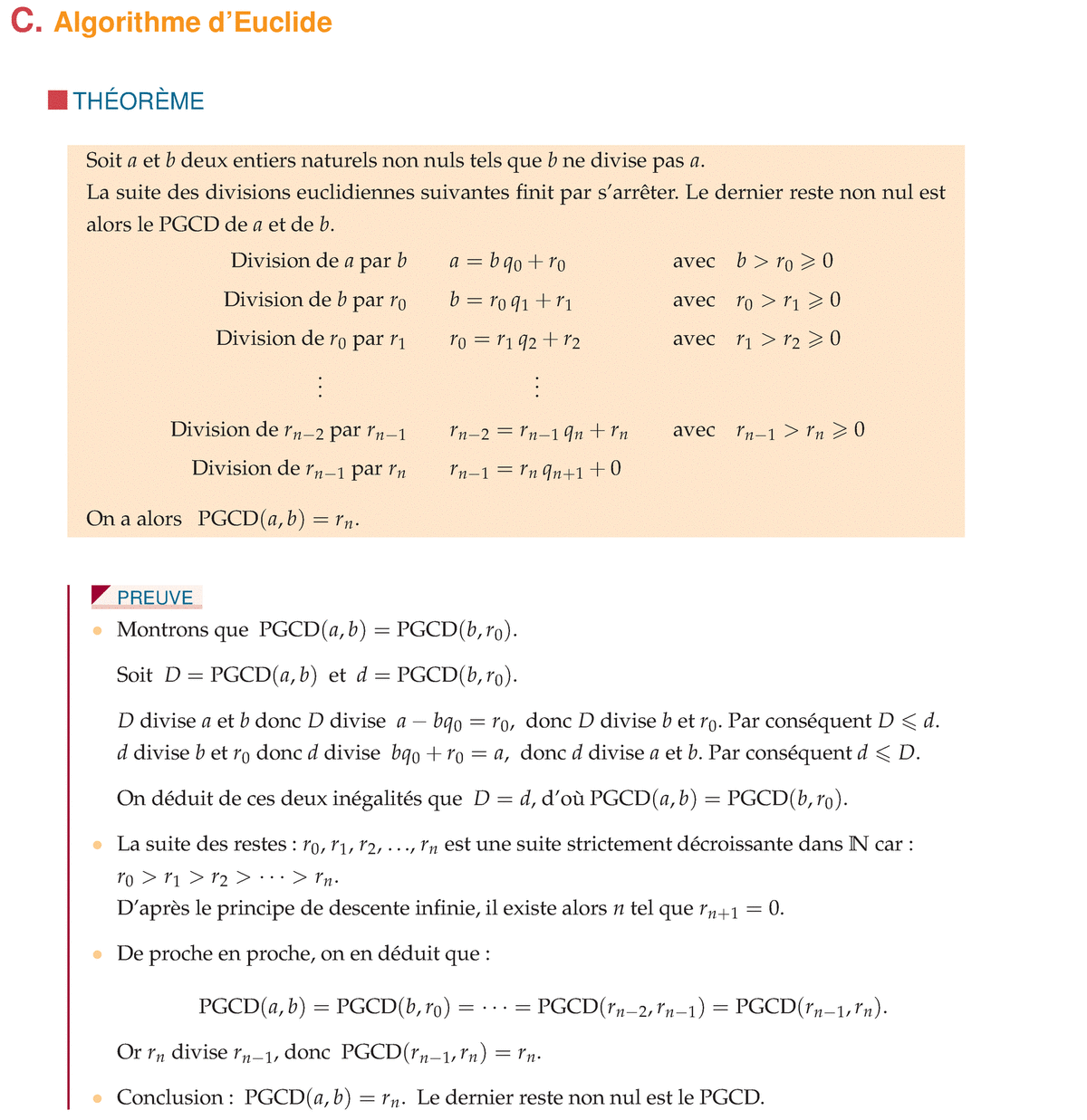 PGCD. Théorèmes de Bézout et de Gauss Plus grand commun diviseur — free download