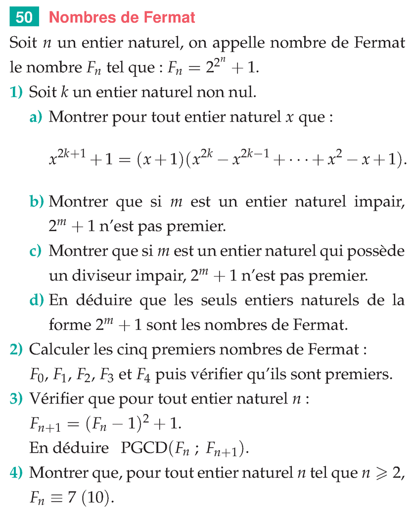 Les nombres premiers Exercice d’approfondissement n°50 Nombres de — free download